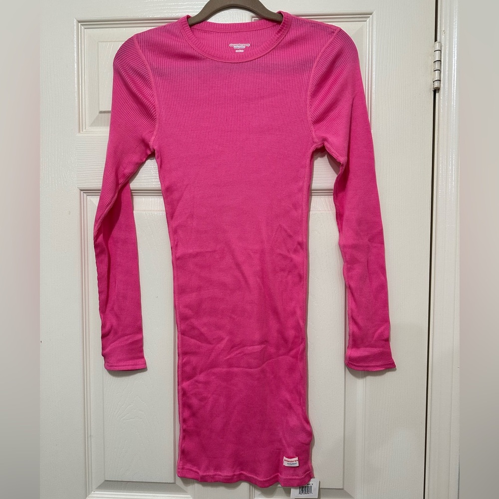Alexander Wang Long-Sleeve Pink Bodycon Mini Dress - Picture 3 of 6